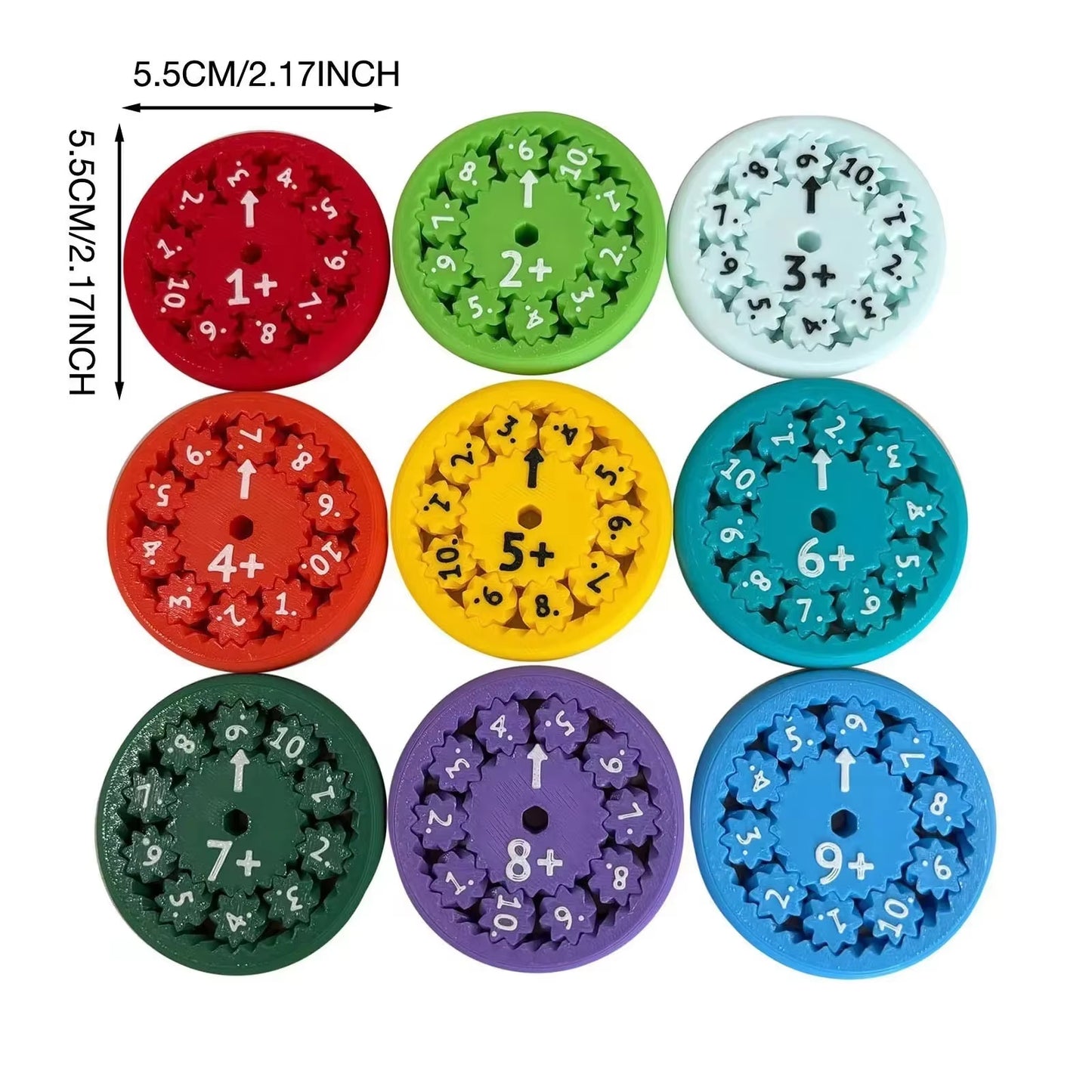 Kvari™ 9Pcs Math Fidget Spinners Toy