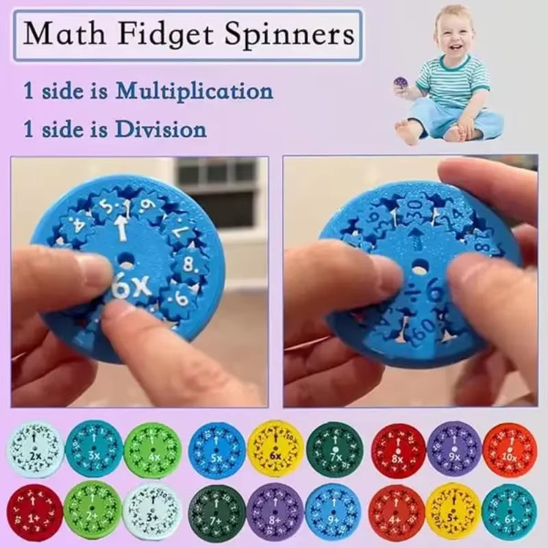 Kvari™ 9Pcs Math Fidget Spinners Toy
