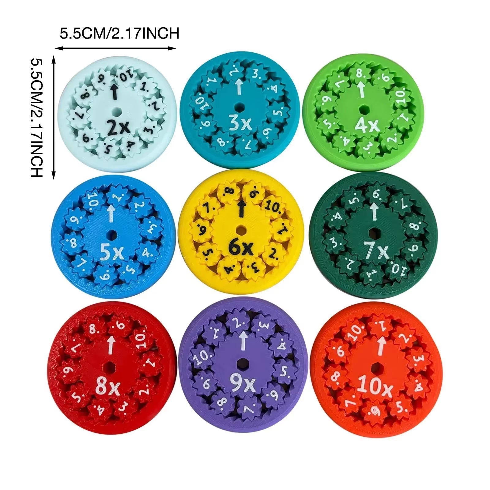 Kvari™ 9Pcs Math Fidget Spinners Toy