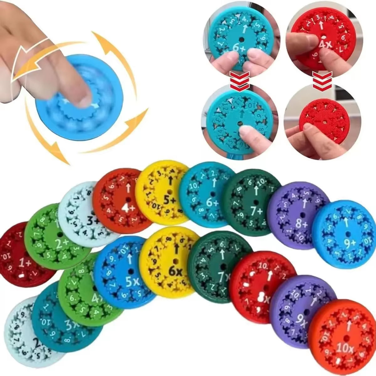 Kvari™ 9Pcs Math Fidget Spinners Toy